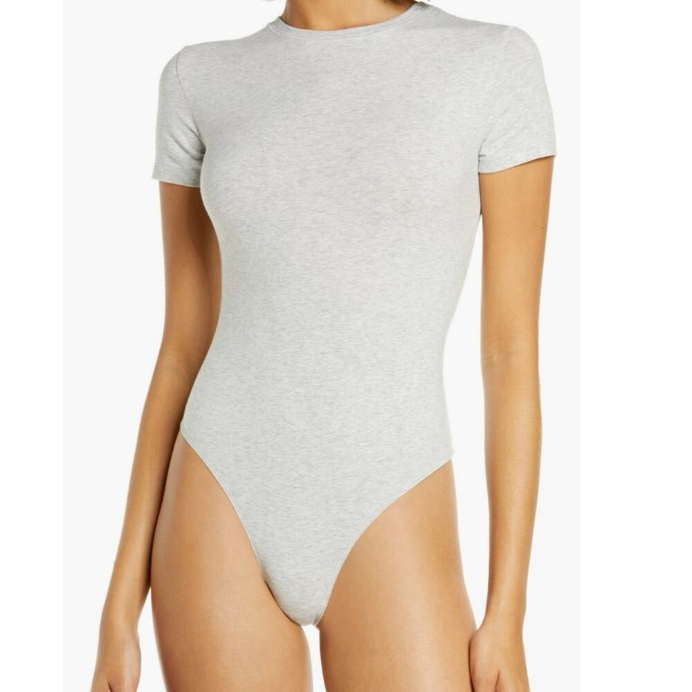 SKIMS Stretch Cotton T-Shirt Bodysuit